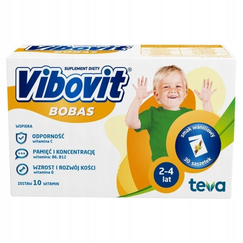 Vibovit Bobas, vanilla flavour, 30 sachets