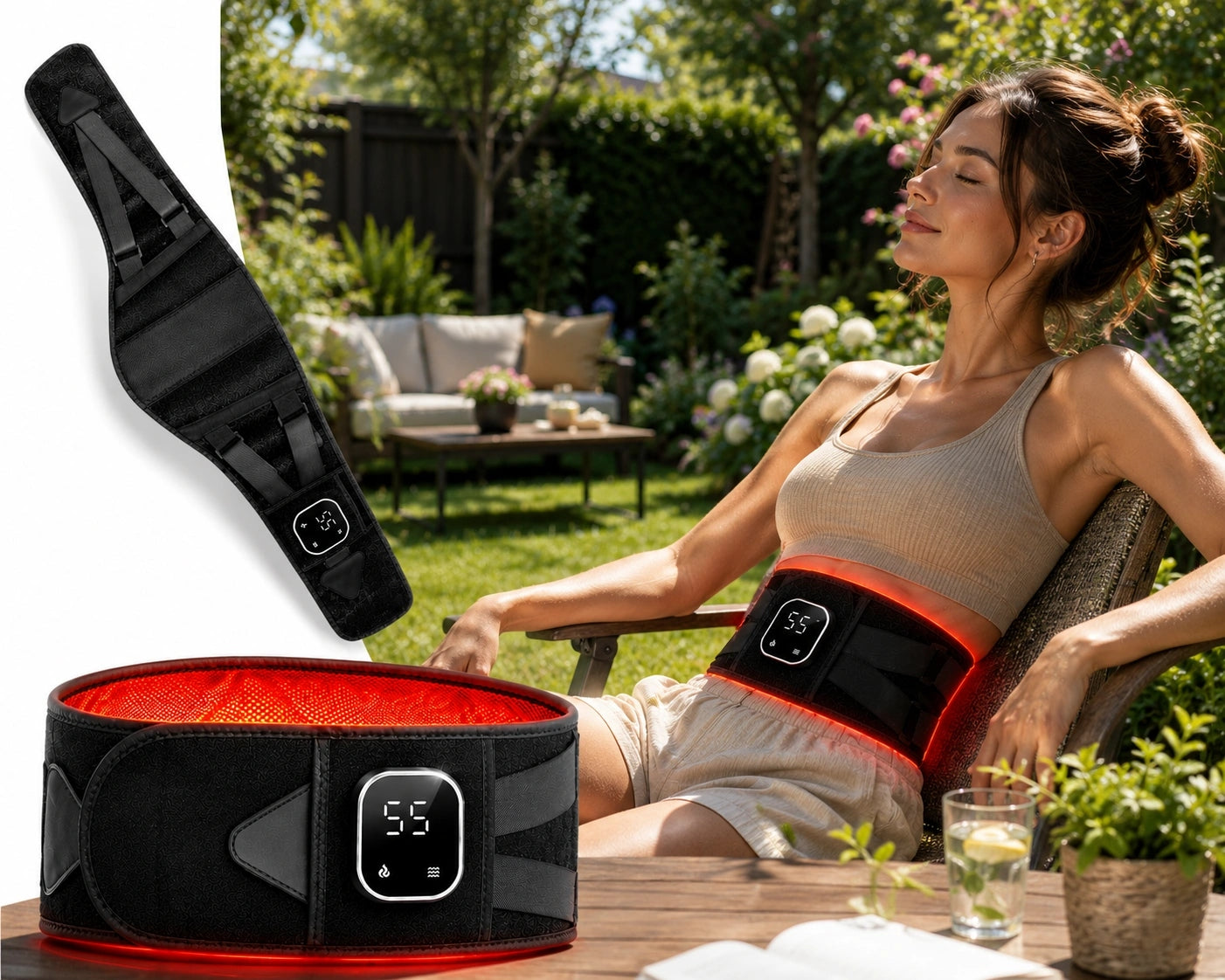 Vibrating Belt for Massage and Silhouette Modeling USB Rechargeable Medical device no