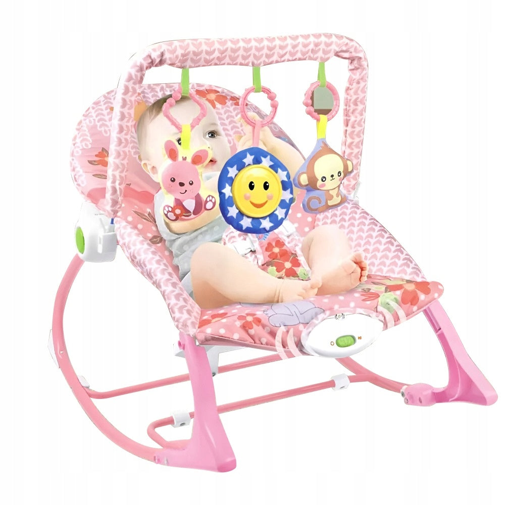 Vibrating playing lounger for children lounger vibrating rocker pink 18 kg Brand no brand