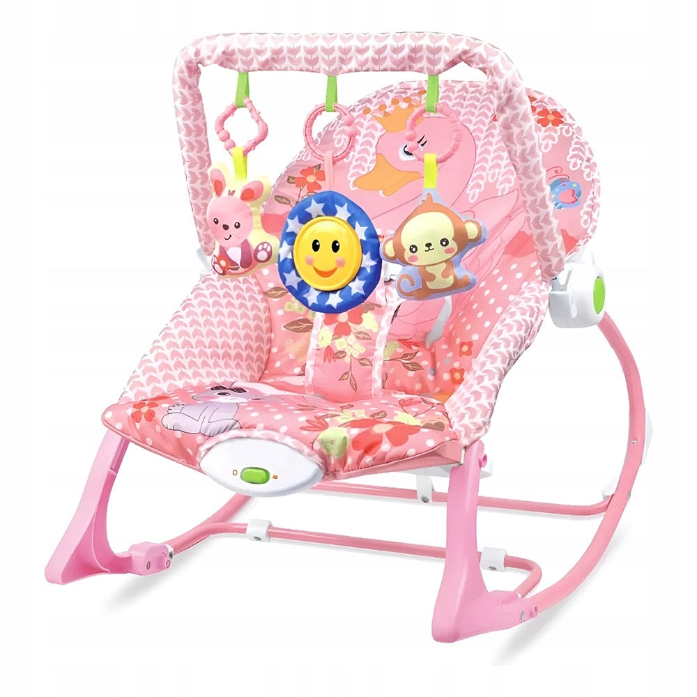 Vibrating playing lounger for children lounger vibrating rocker pink 18 kg