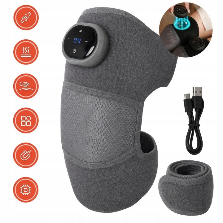 Vibration Massager with Knee Warm Elbow Shoulder Portable Grey Packaging status original