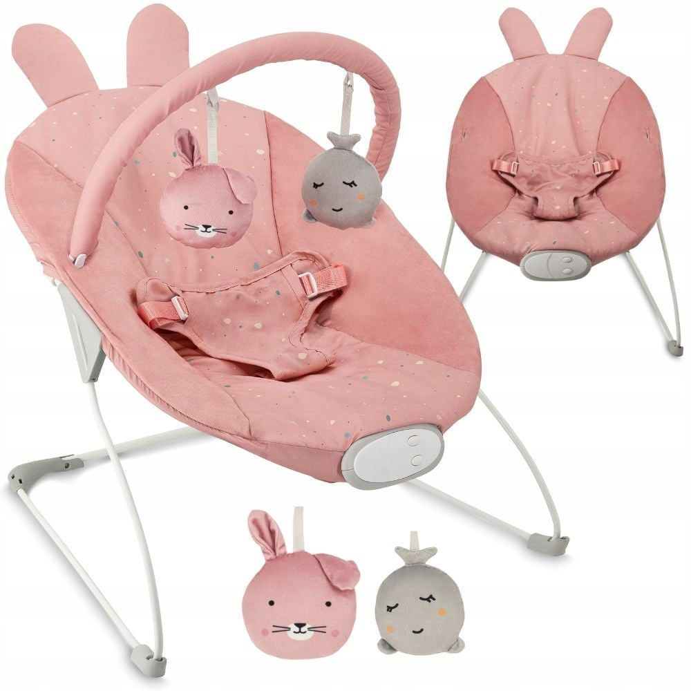 Vibration lounger with melodies MoMi GLOSSY pink