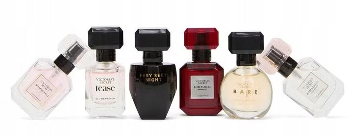 Victoria's Secret Deluxe Mini Perfume Set 6 Pieces TEASE BARE BOMBSHELL Manufacturer code 25149095