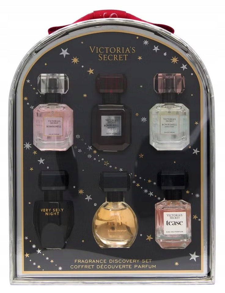 Victoria's Secret Deluxe Mini Perfume Set 6 Pieces TEASE BARE BOMBSHELL
