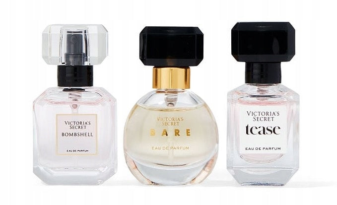 Victoria's Secret Deluxe Mini Trio TEASE BARE BOMBSHELL Packaging status original