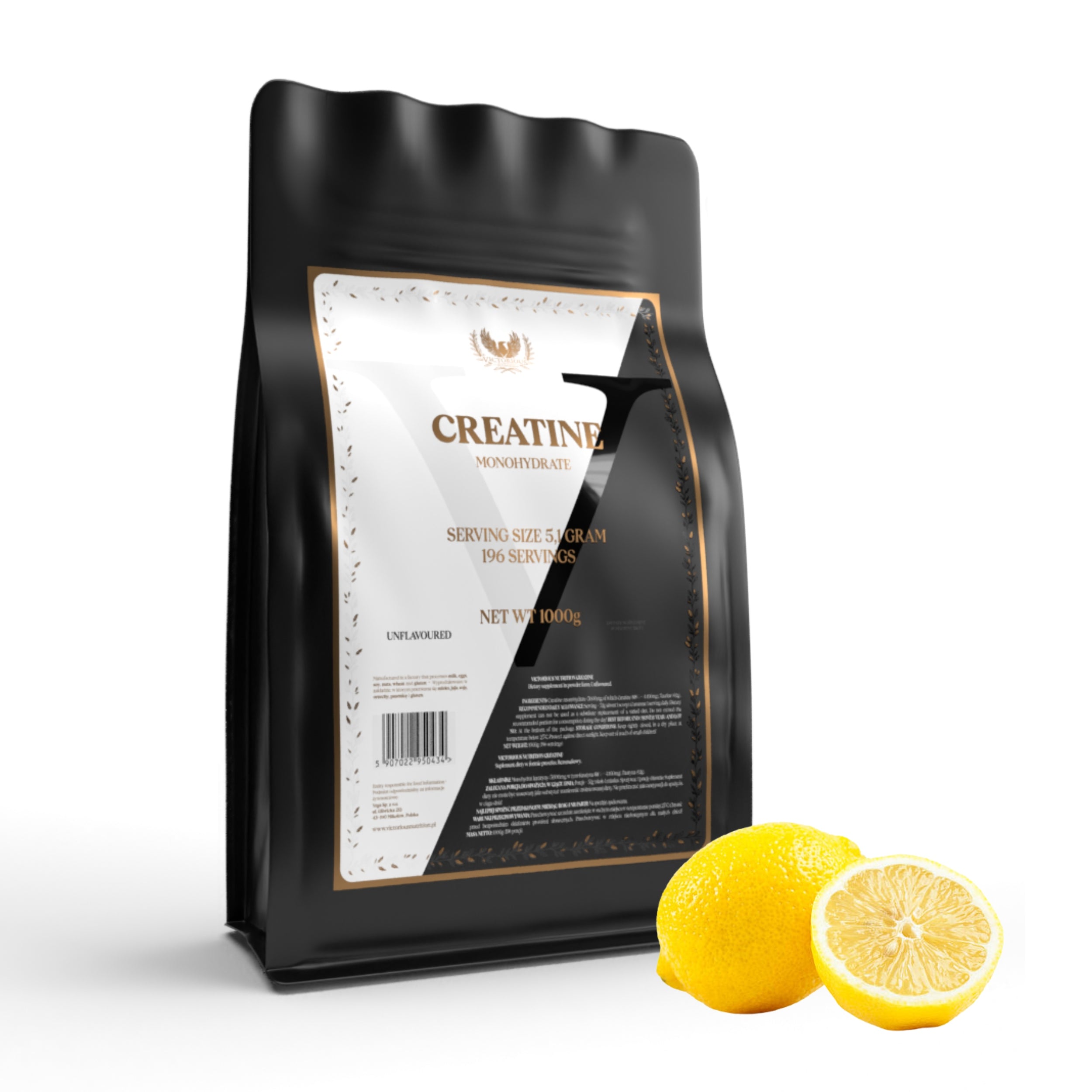Victorious - Creatine Monohydrate - 1000g lemon
