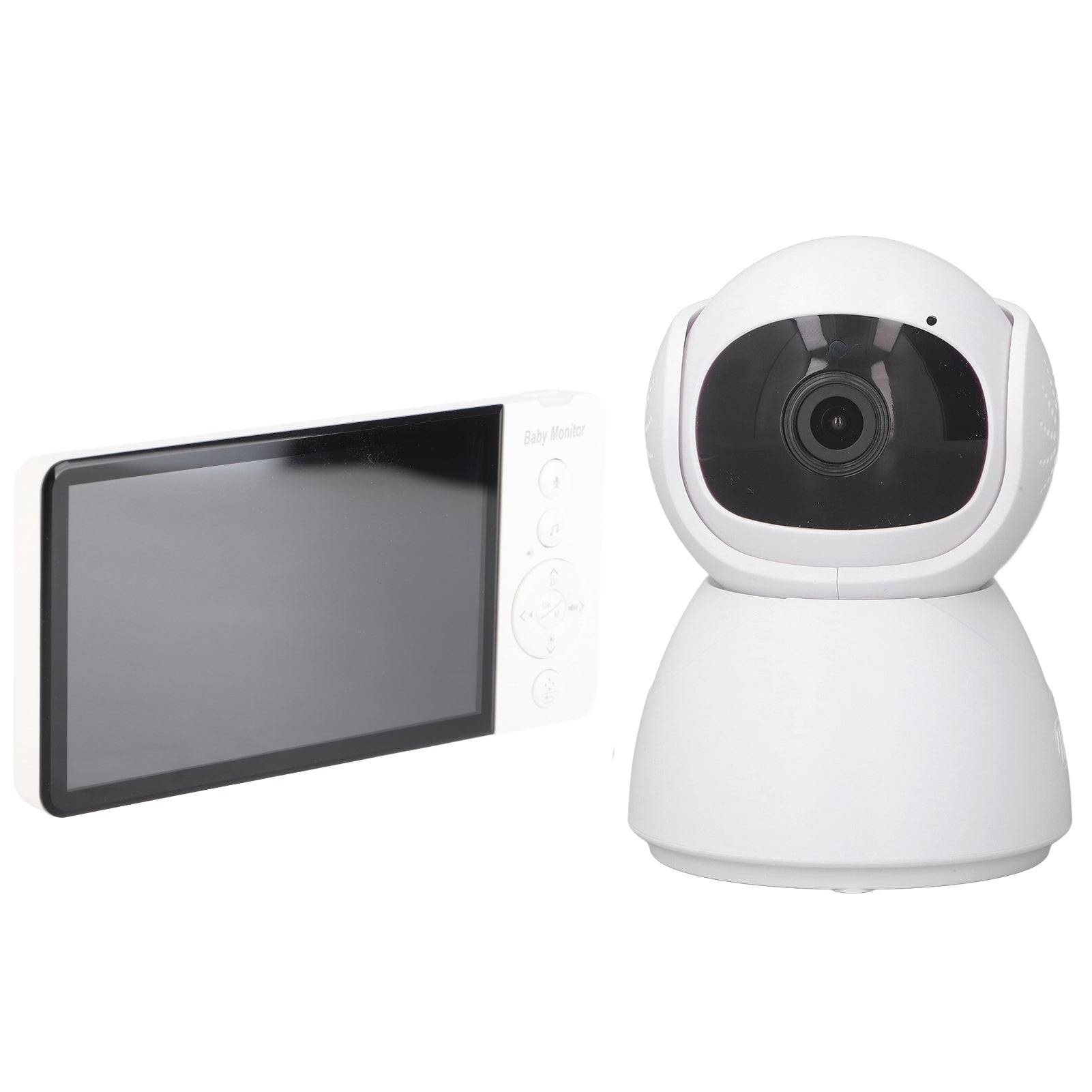 Video Baby Monitor 5.0 in LCD Screen 2,4 GHz White 2 -Way Vision F4
