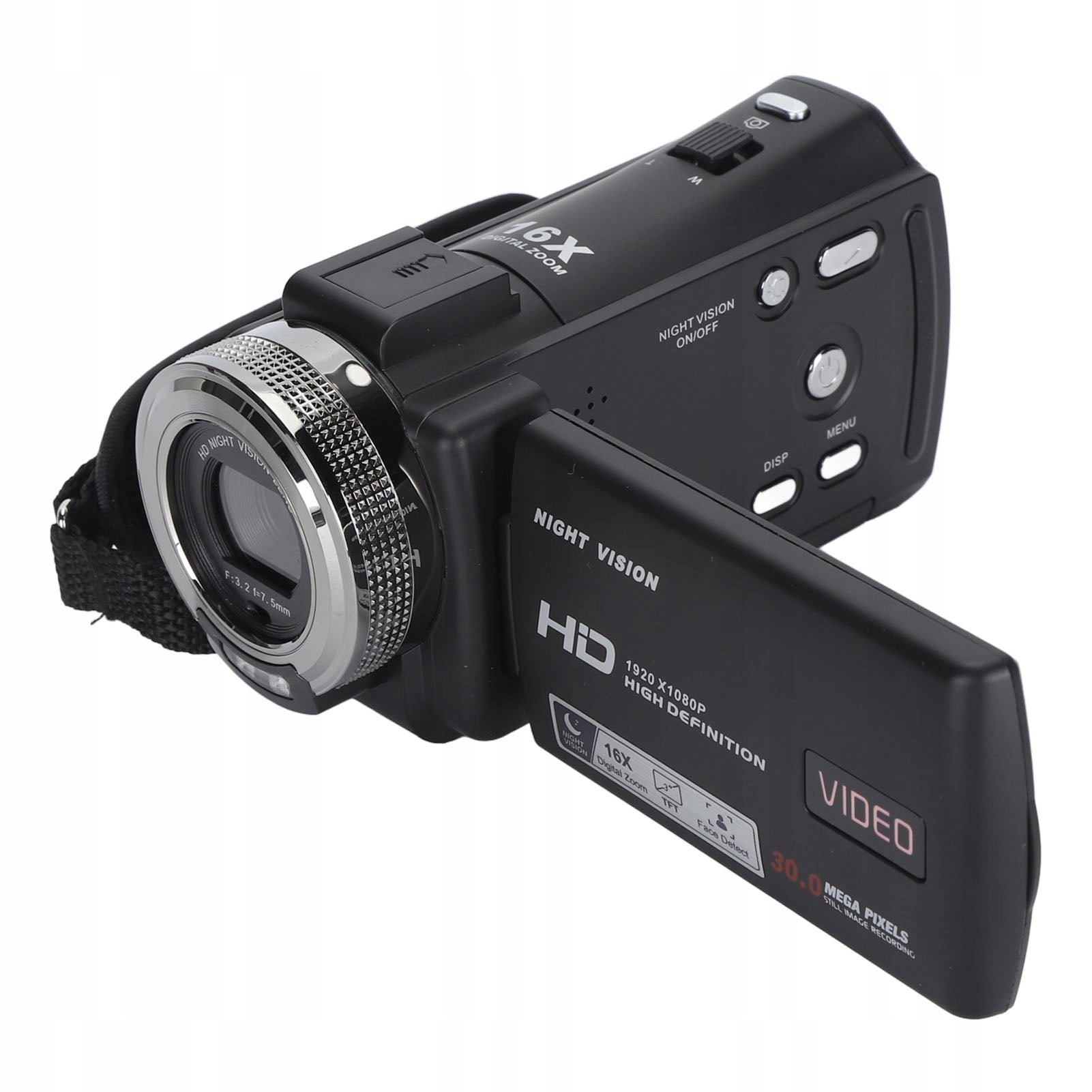 Video Camera, 1080P Infrared Night Vision Video Camera For Recording Resolution 1 Mpx