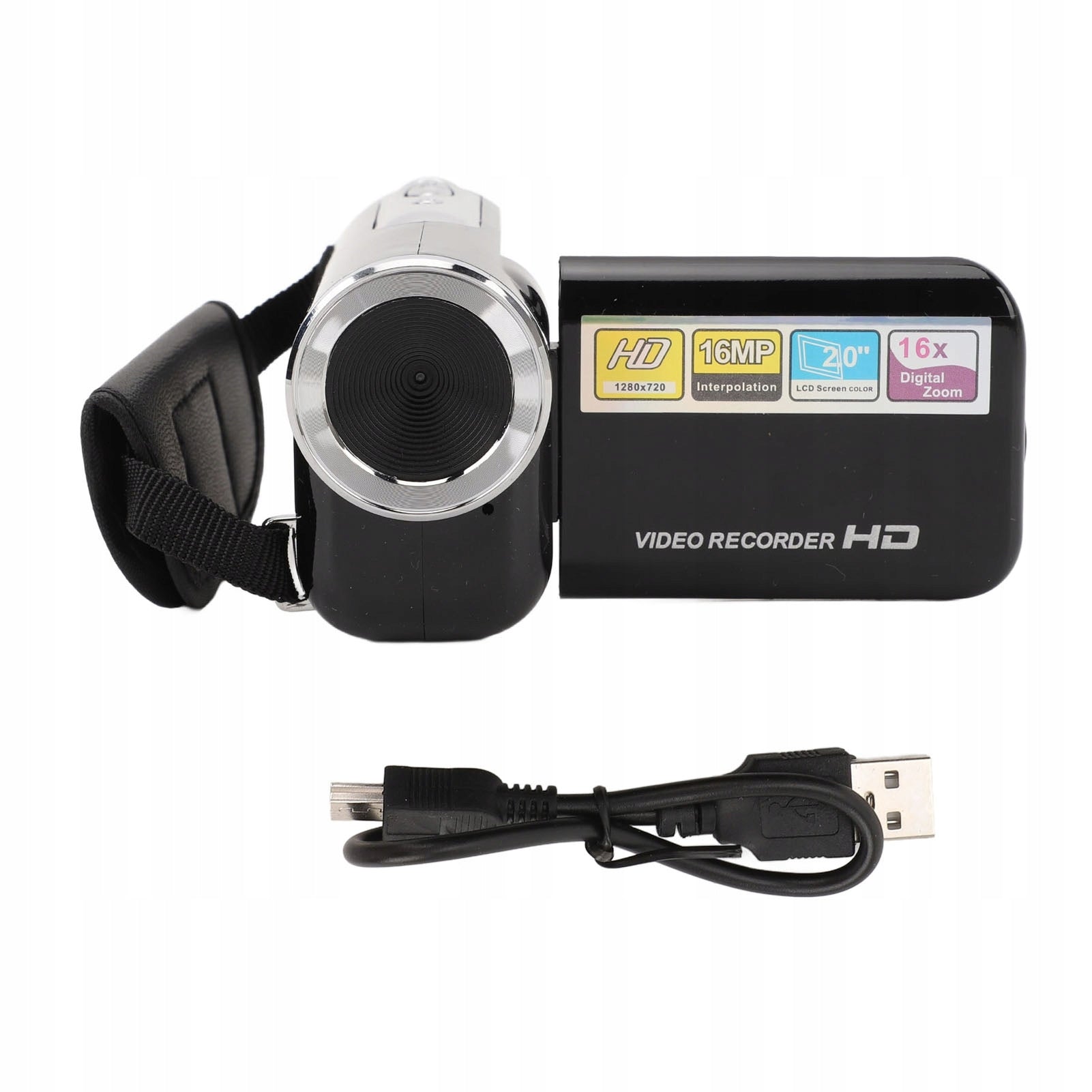 Video Camera, 16MP Camera with 1/4 Inch Threaded Hole for Travel