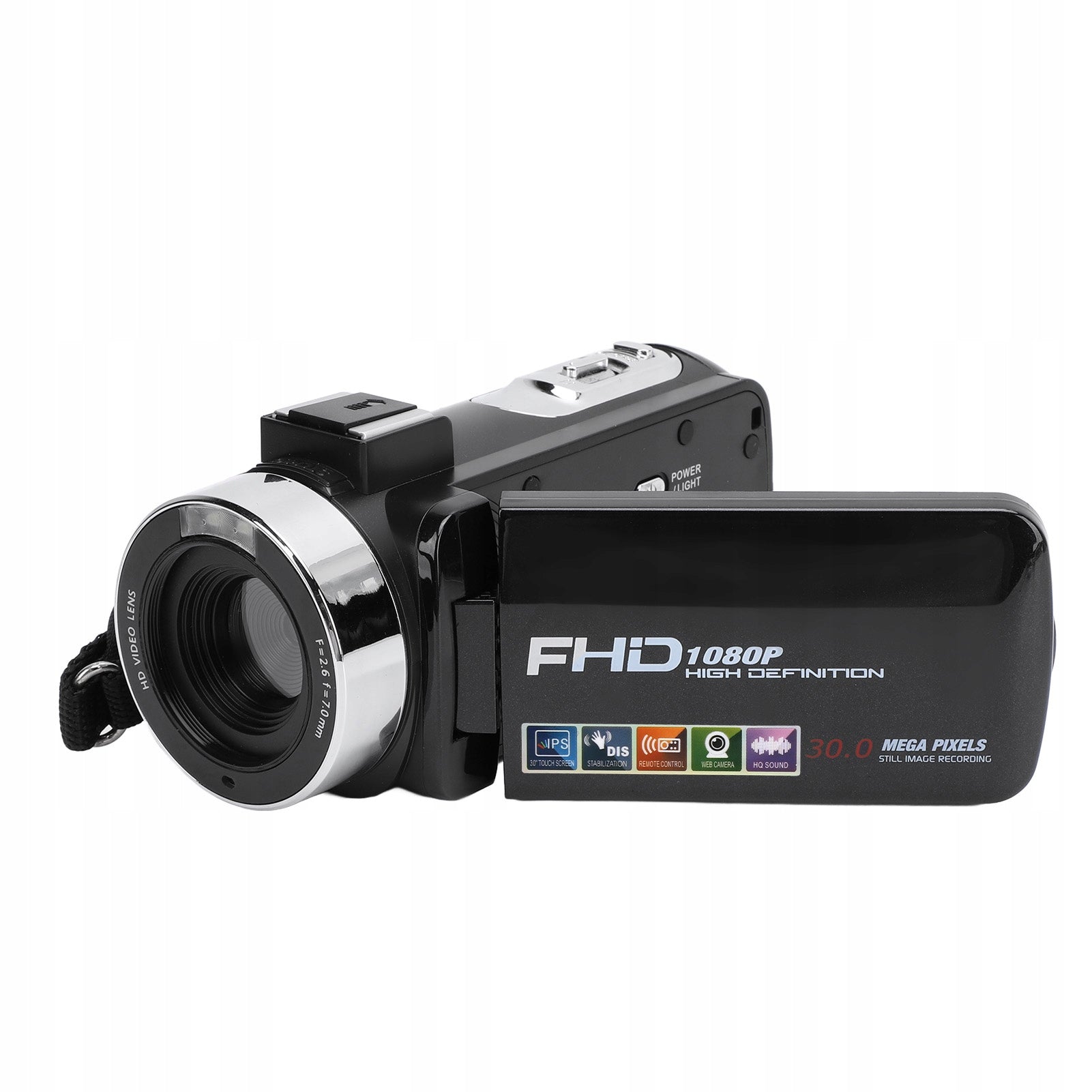 Video Camera 3 Inch IPS 1080P 30FPS 30MP Y8 Color Rotary Screen