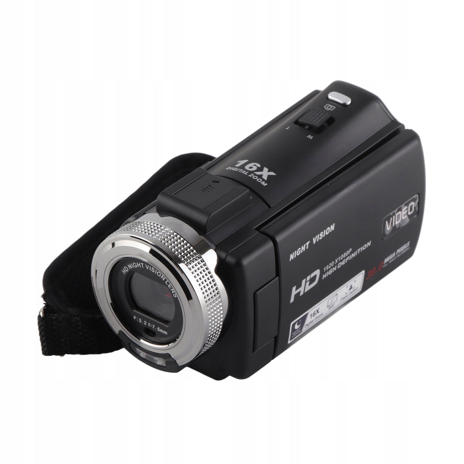 Video Camera, Electronic Image Stabilization 30MP HDV V12 HD 1080P Camera Model 3344KNCZ