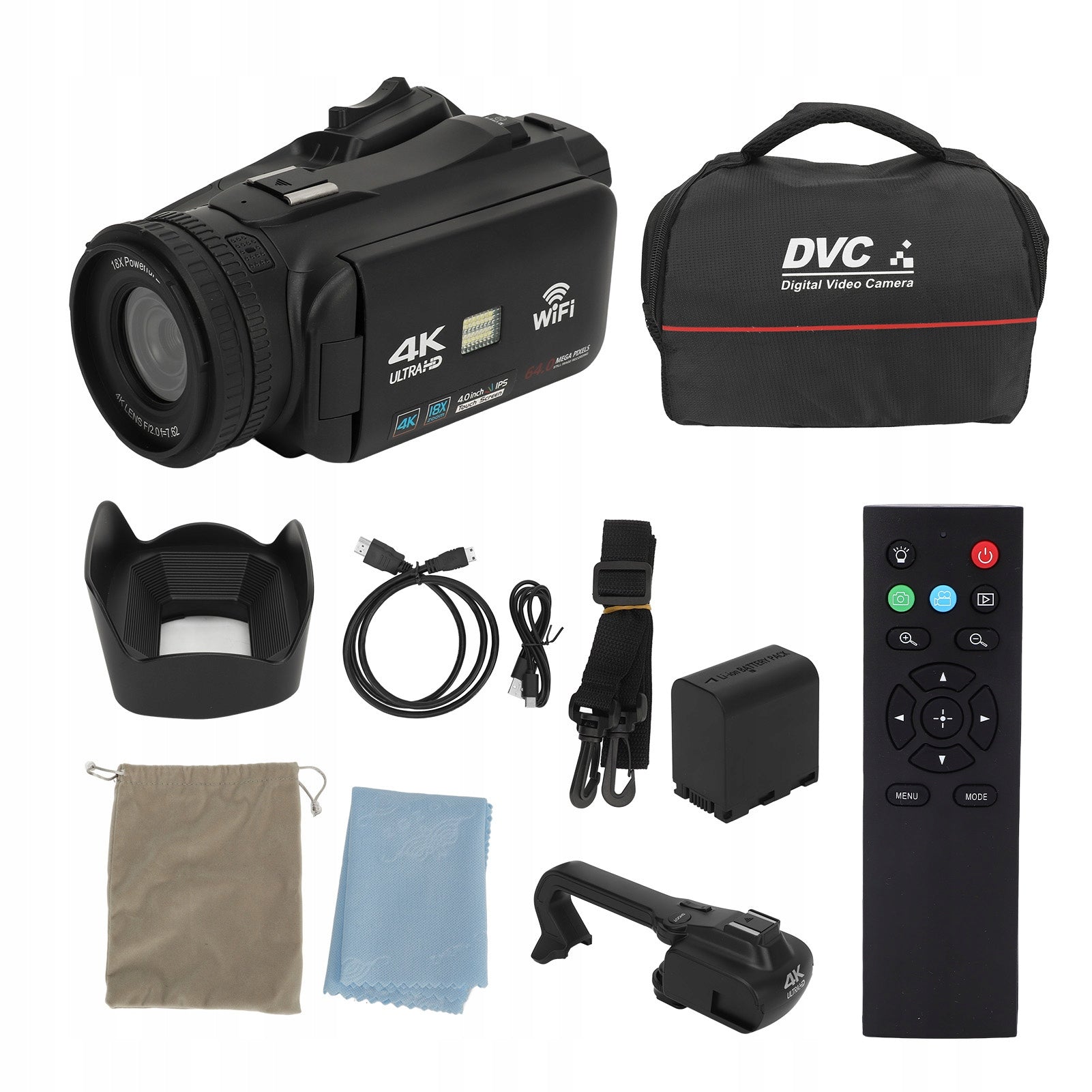 Video Camera with 18x Digital Zoom 64MP Video Camera with
