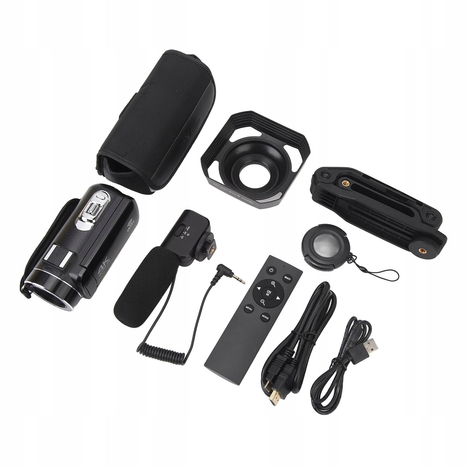 Video Camera with Remote Control 56M 4K 30FPS IR Resolution 1 Mpx