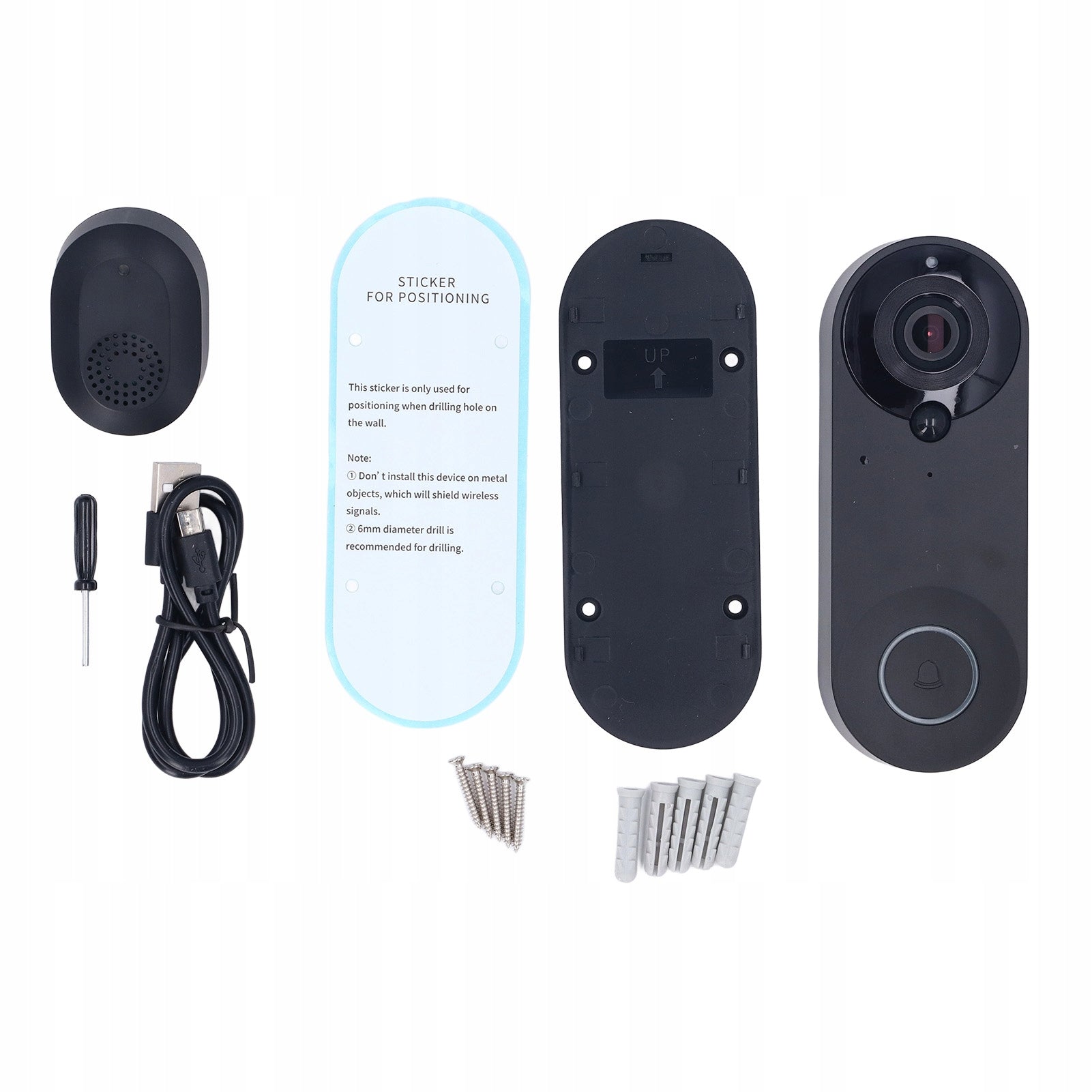Video Doorbell, 150 Degree Wide Angle HD 10 Wireless Doorbell Camera