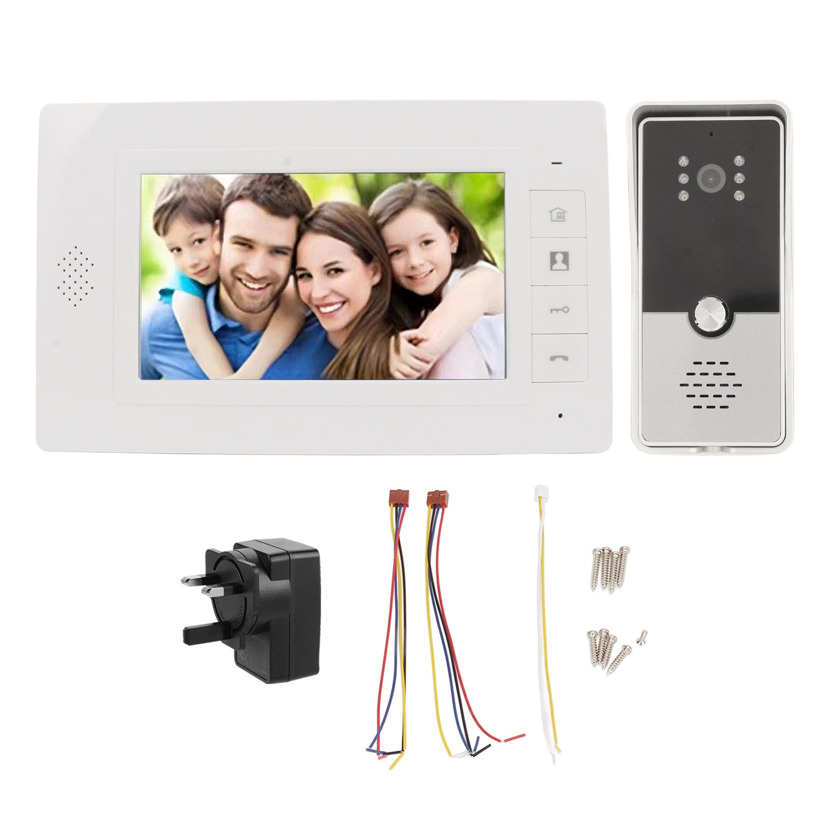 Video Doorbell Camera with 7 Inch TFT Monitor Wired ZR