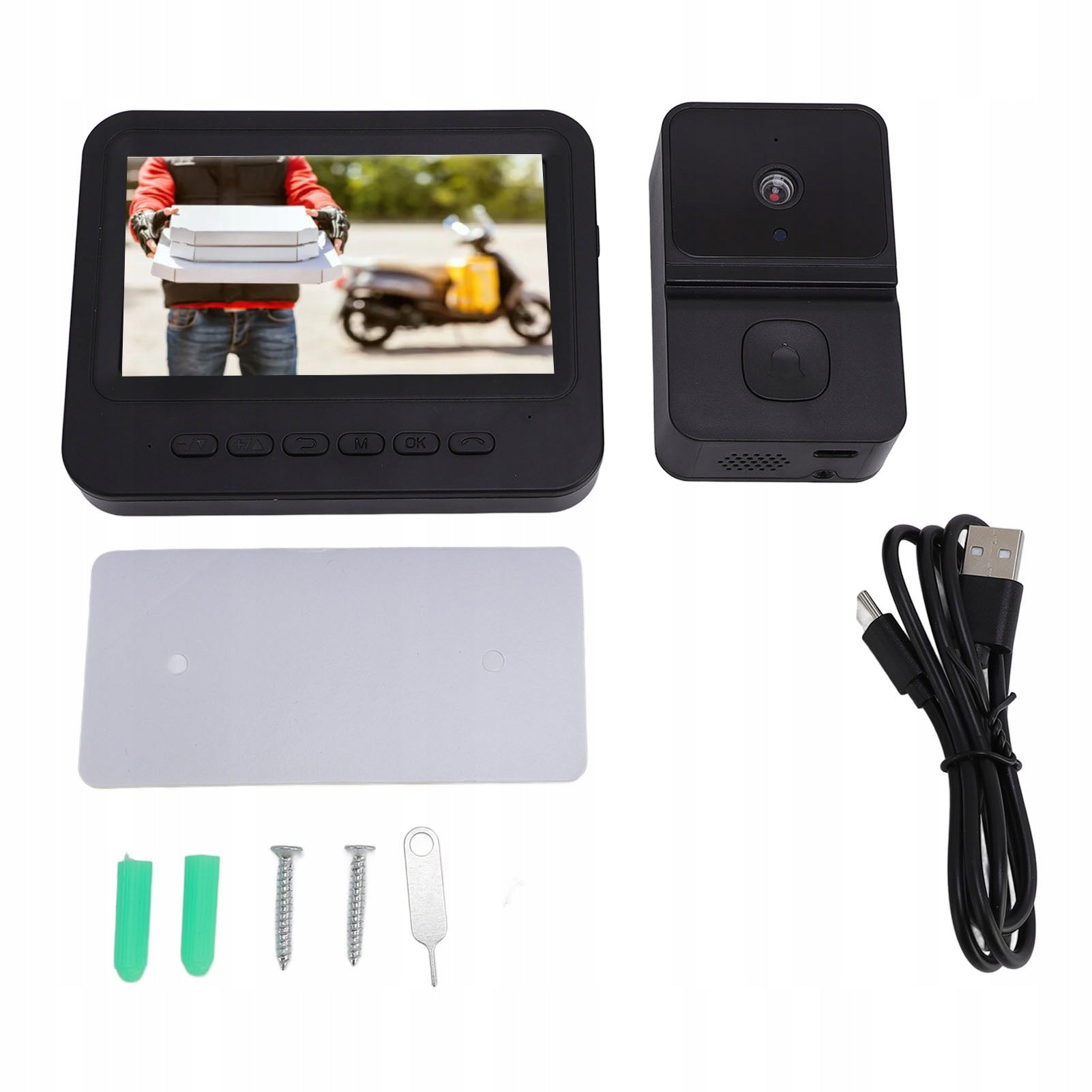 Video Doorbell System 4.3 Inch Display Screen 1080p OK