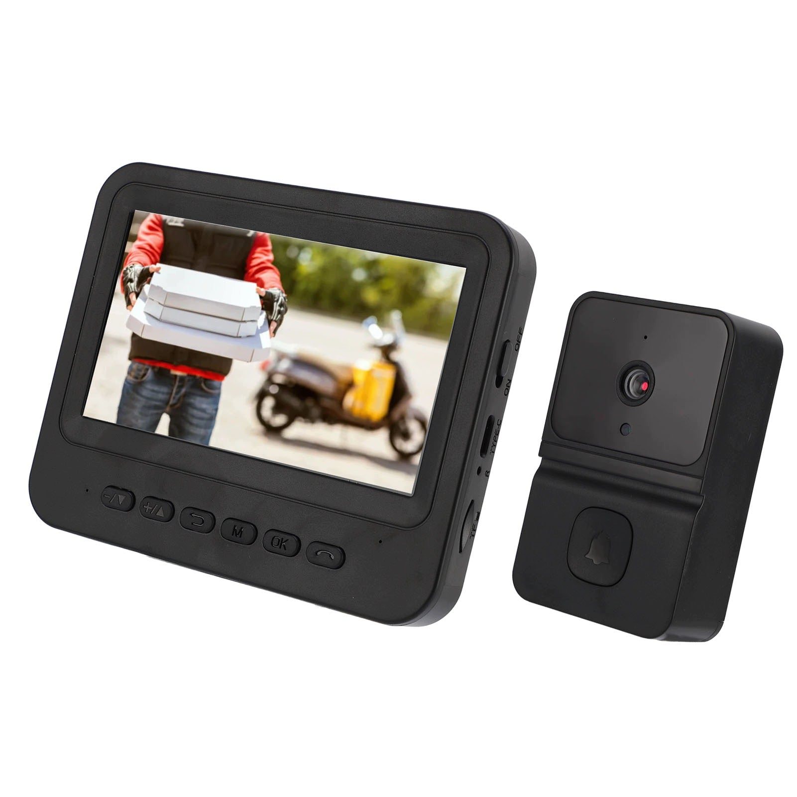Video Doorbell System 4,3 Inch Screen Display 1080P Camera 1U Model 0789IDWK