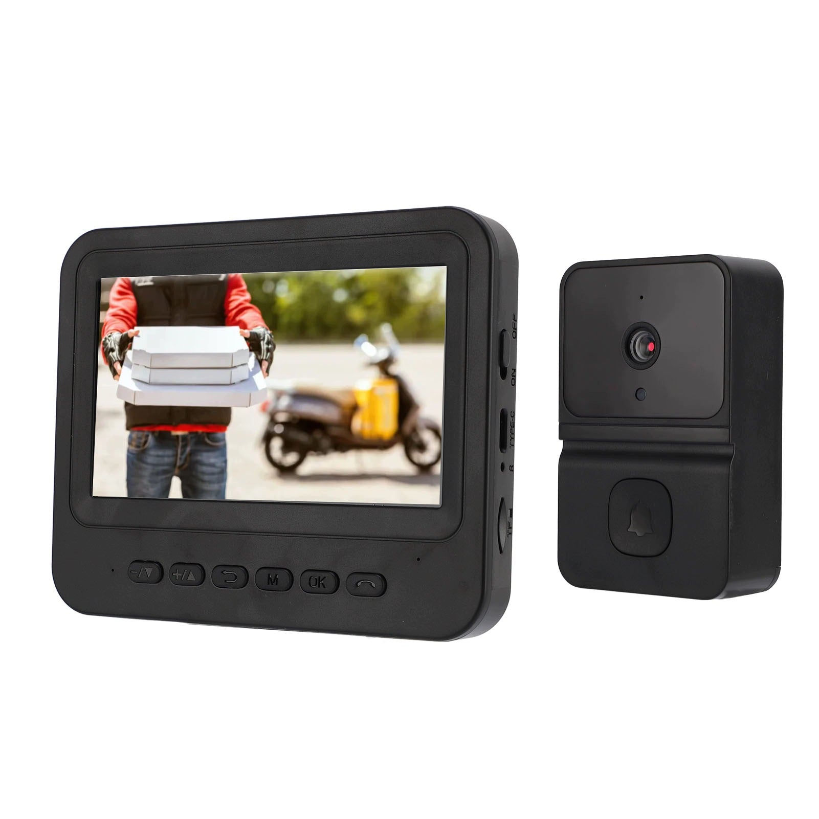 Video Doorbell System 4,3 Inch Screen Display 1080P Camera 1U