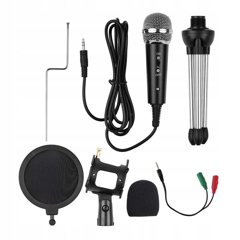 Video Microphone Kit with Mini Microphone Tripod Mount B6