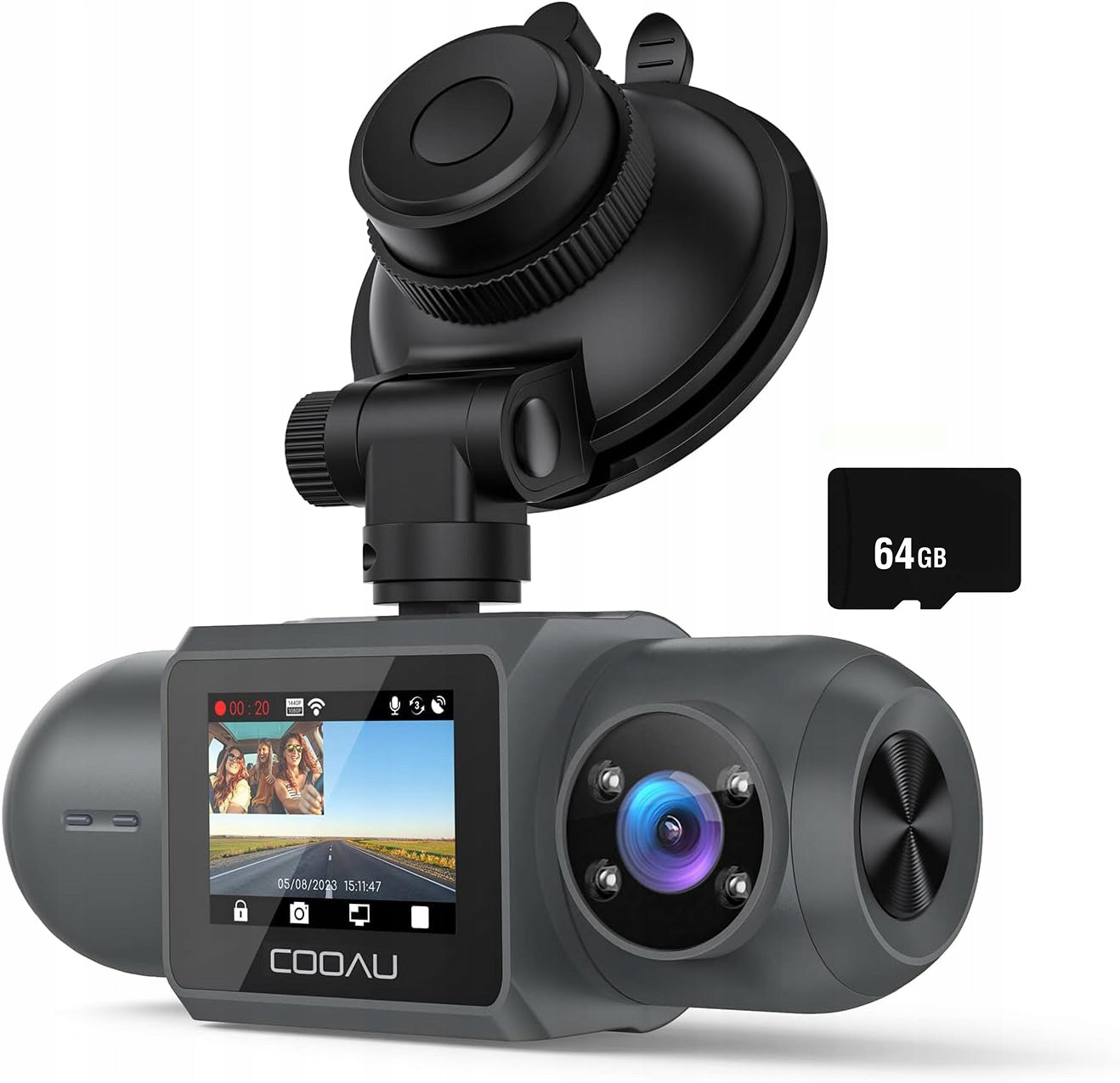 Video Recorder COOAU Professional 4K WiFi WDR GPS REVERSE Camera APP