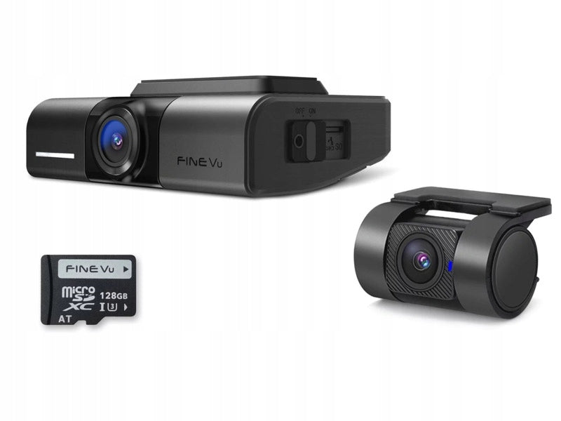 Video Recorder FINEVU GX1000 Cloud QHD GPS WiFi + Rear Camera + SD 128GB