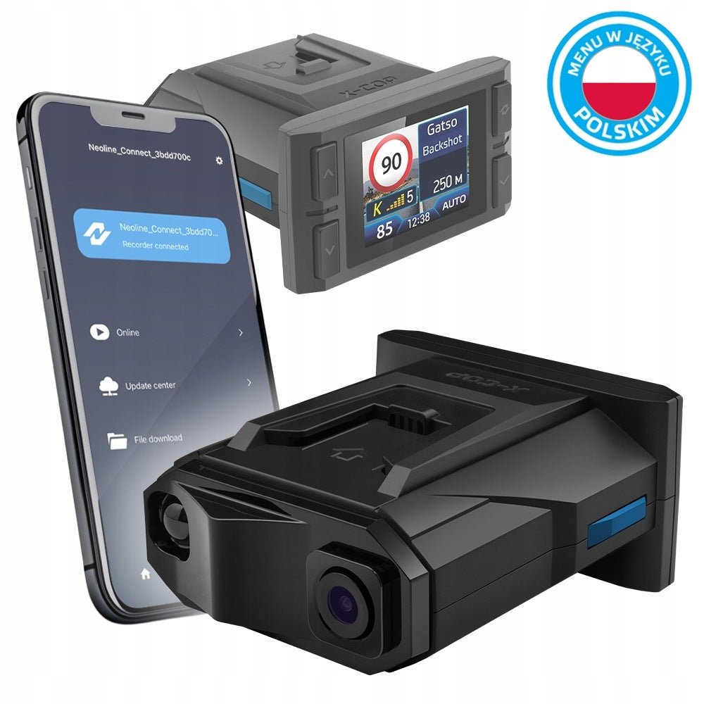 Video Recorder NEOLINE Atom Wi-Fi GPS Speed Camera Base Car Camera