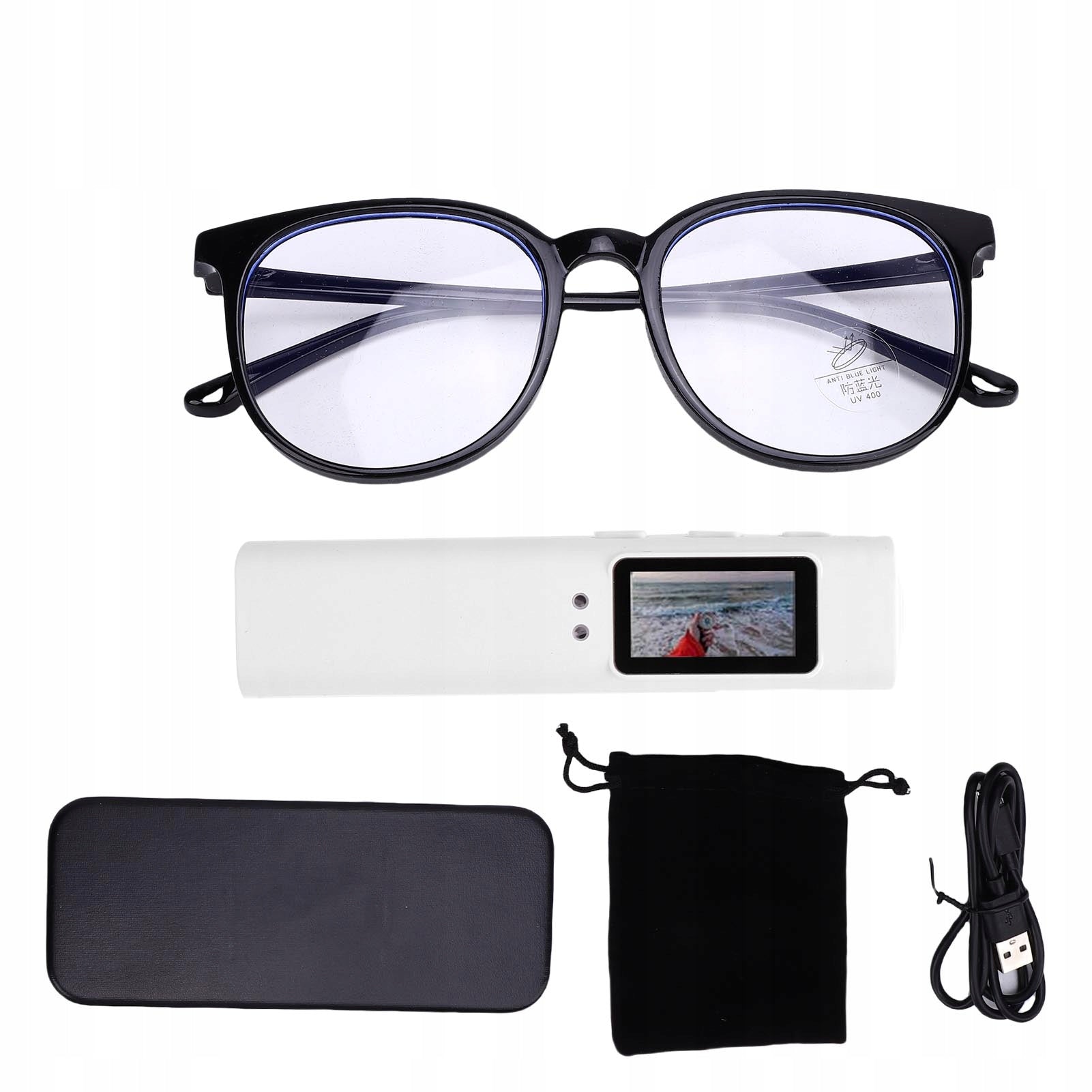 Video Recording Glasses, 2,7K HD Glasses for Outdoor Adventure