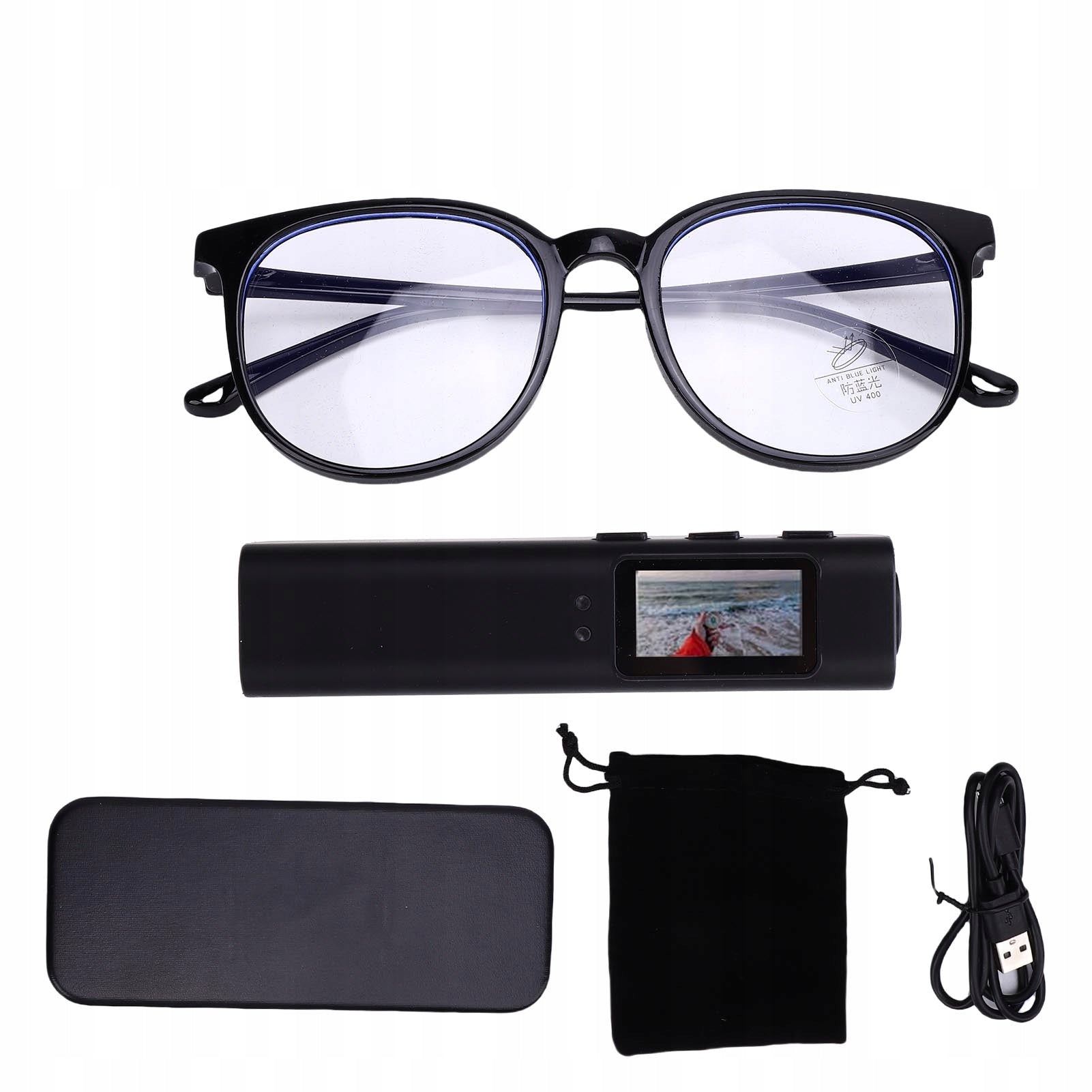 Video Recording Glasses 2,7k HD 110° Angle Wi -Fi Video Glasses for 28 Model 6113PRZJ