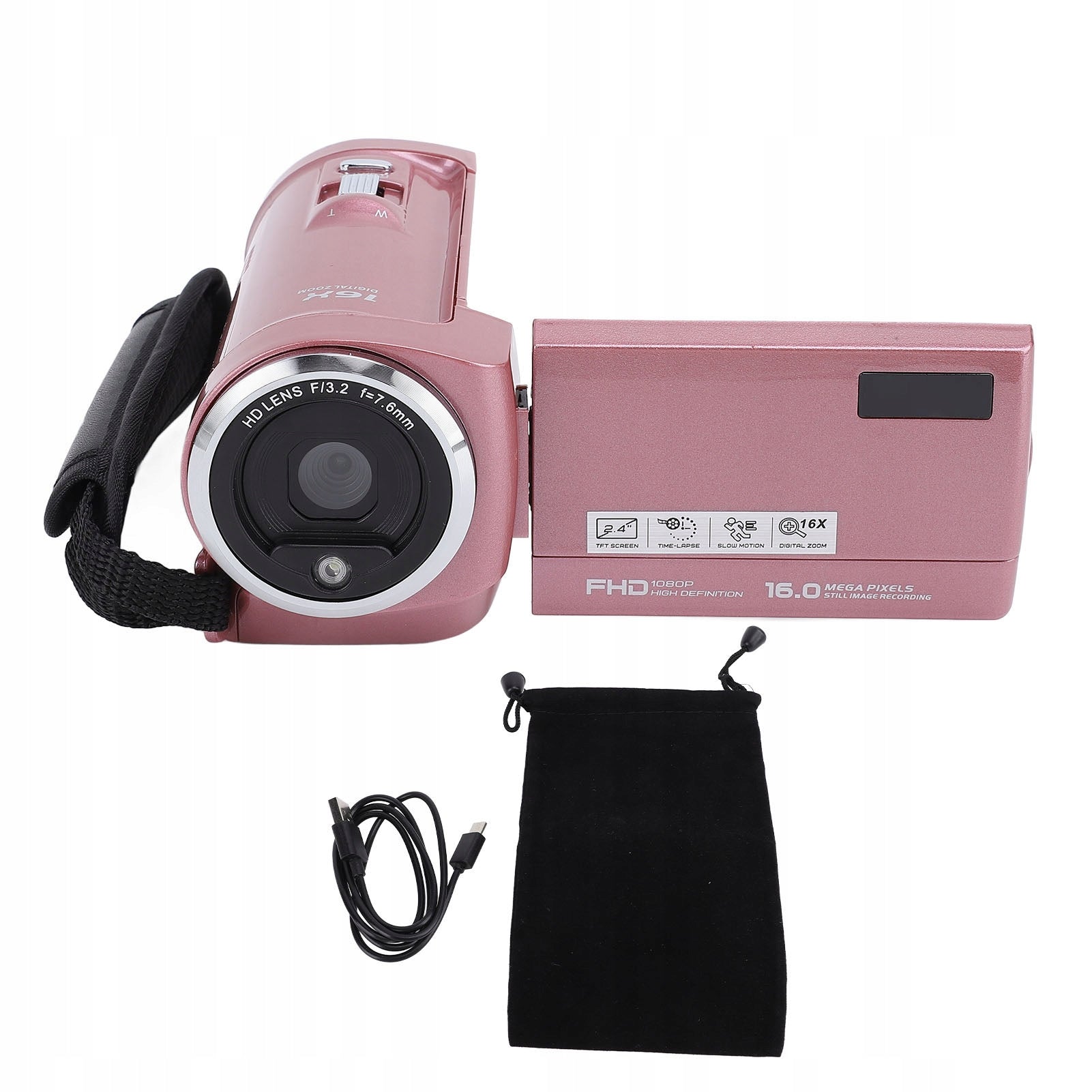Video camera with image, 2,4 inch 270° rotating screen with digital zoom and Model 4546DOMC