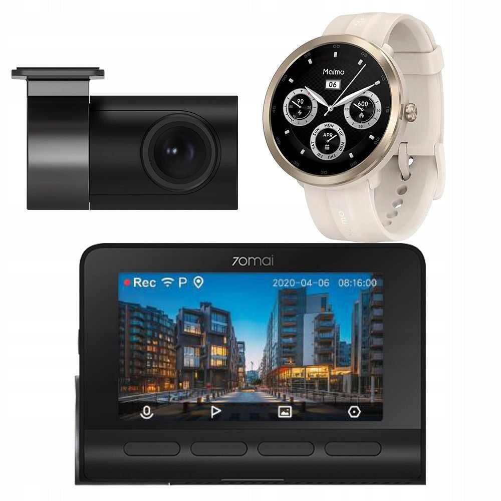 Video recorder 70mai A800S-1 + RC06 4K + Maimo Watch WT2001 GPS GOLD