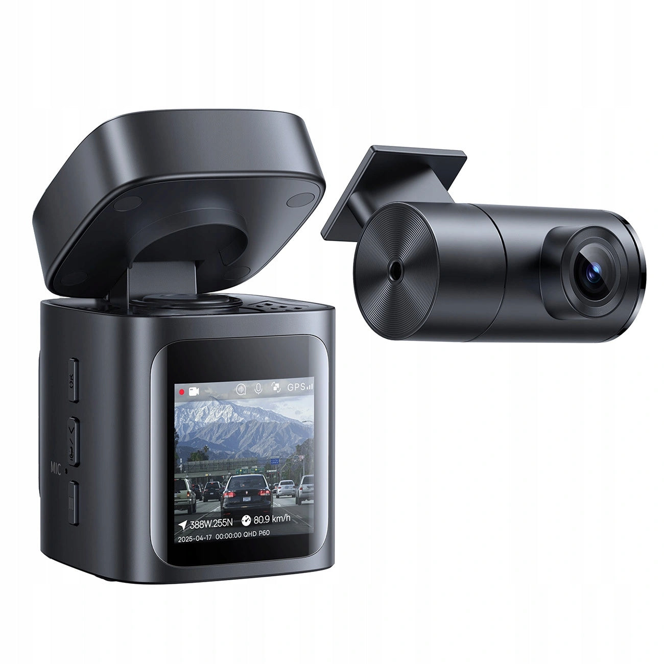 Video recorder Baseus PrimeTrip VD1 Pro 4K+1080p GPS WiFi 6 black