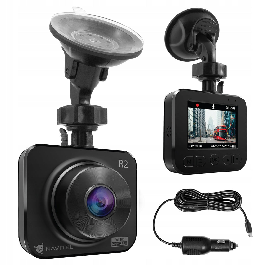 Video recorder Navitel R2 - Parking mode, G-sensor, Auto-Start + Freebie