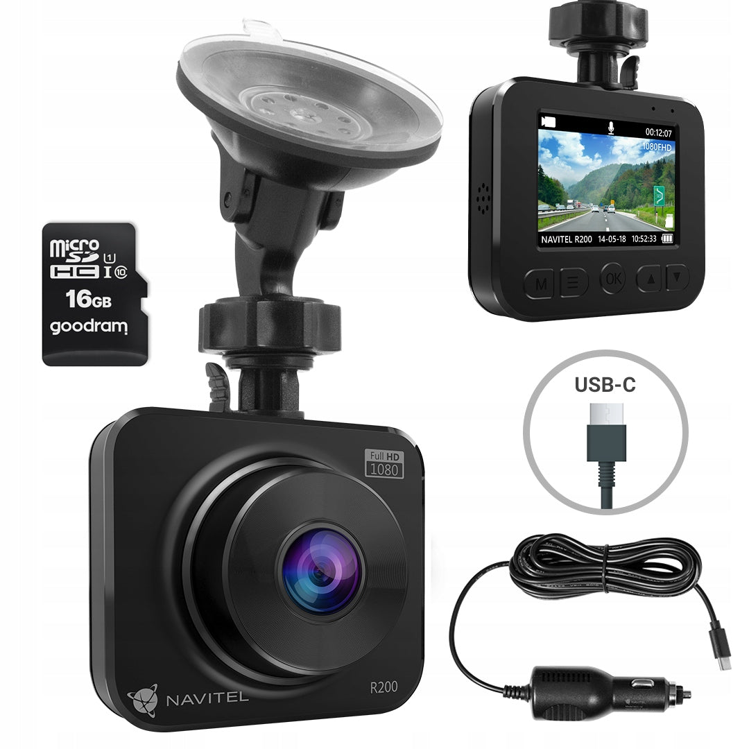Video recorder Navitel R200NV - Parking mode+ 16 GB Goodram card
