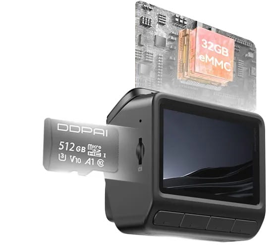 Video recorder for car camera DDPAI Z60 Dual 4K+2K 4G WiFi BT Brand Ddpai