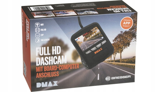 Video rejestrator BRESSER DMAX DashCam OBD z transmisją danych pojazdu + GR Manufacturer code BRESSER DMAX