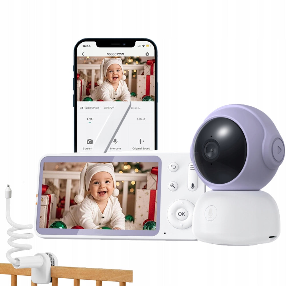 Video surveillance camera, 5 inch screen and control via app