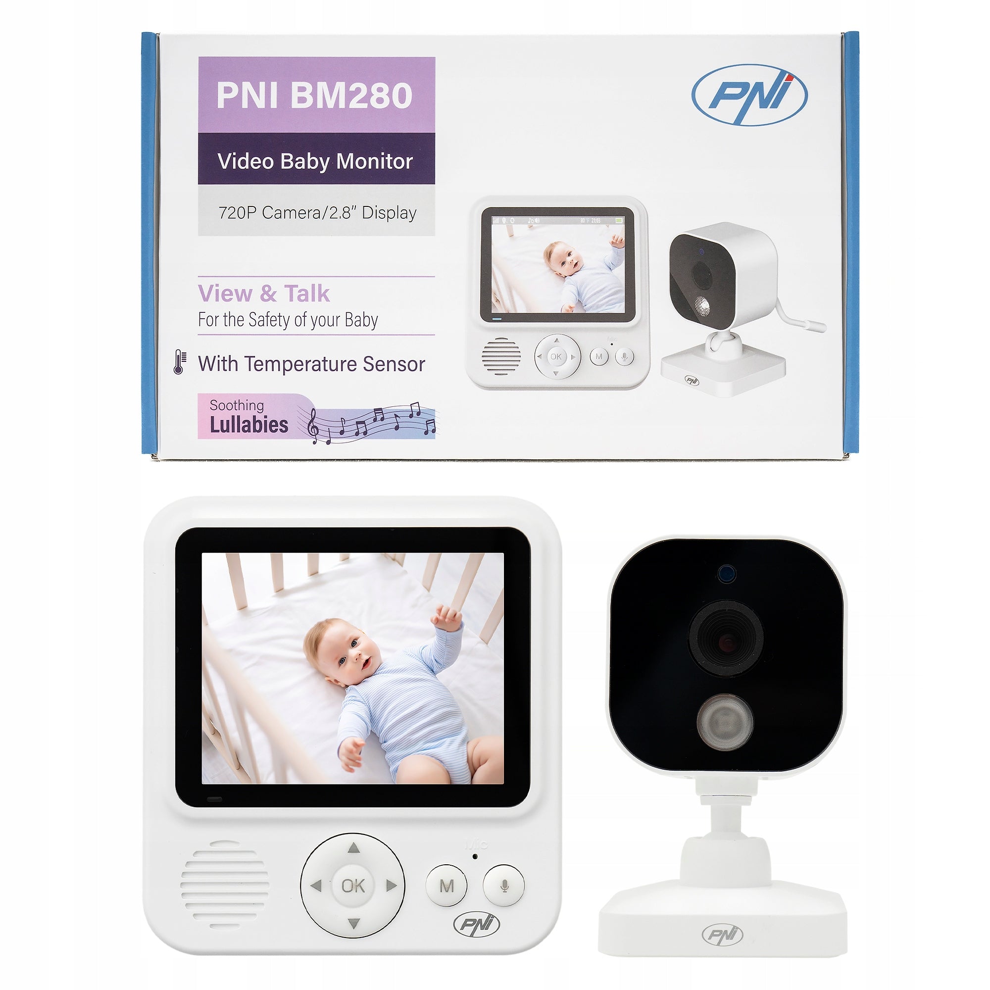Videonia PNI BM280 2,8-inch 2,4 GHz wireless screen, tempe sensor