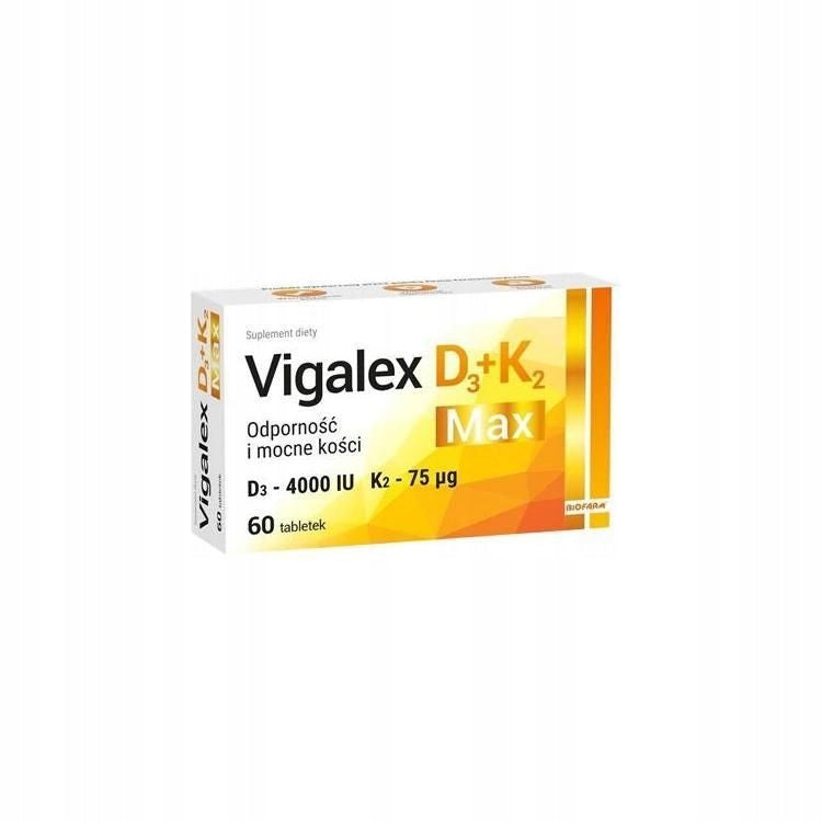 Vigalex D3 + K2 Max resistance and strong bones 60tab.
