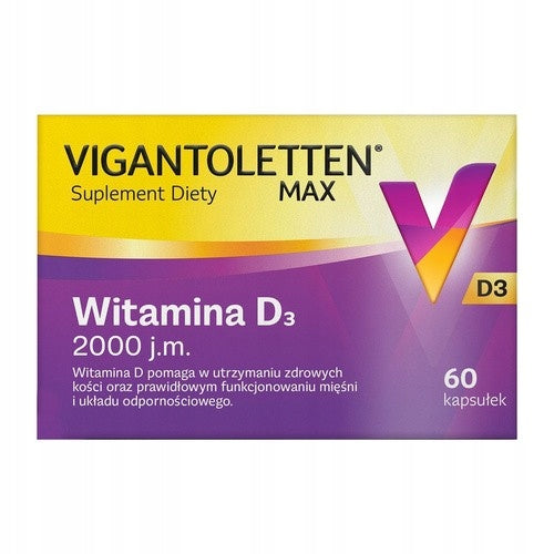 Vigantoletten Max, vitamin D3 2000 IU, capsules, 60 pcs.
