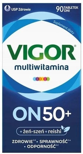 Vigor Multivitamin On 50+ vitamins and minerals for men 90 tablets EAN (GTIN) 5904569252250