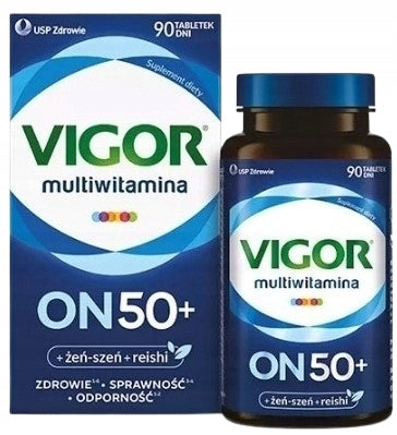 Vigor Multivitamin On 50+ vitamins and minerals for men 90 tablets
