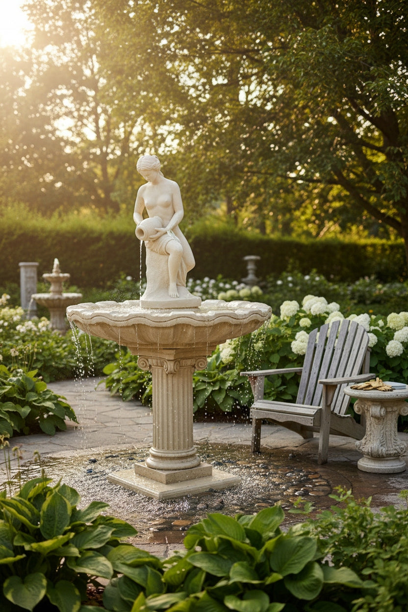 Vila Conglomerate Garden Fountain Concrete Garden Figure Manufacturer code 1083