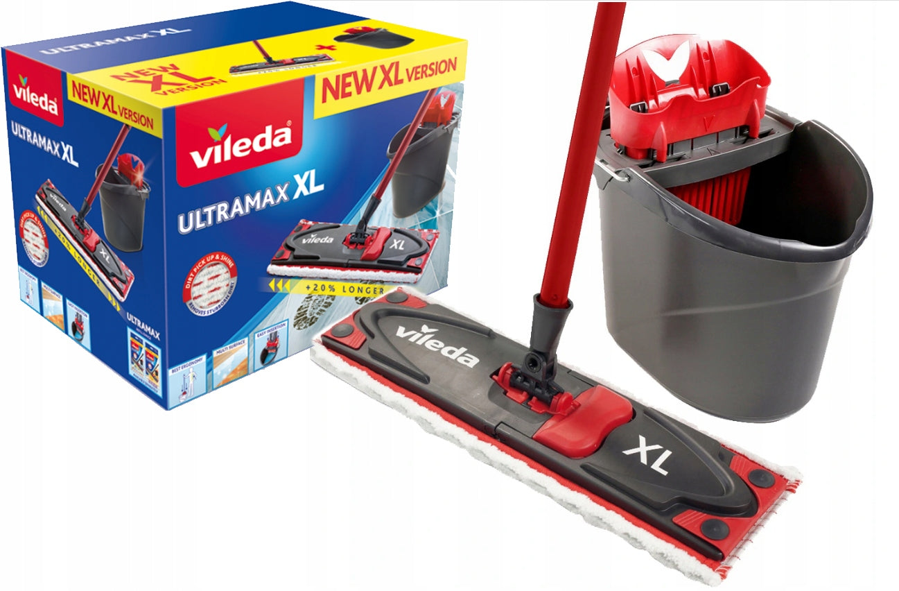 Vileda Mop Flat Ultramax Box XL Bucket with Squeezer Overlay Set EAN (GTIN) 5906063206166