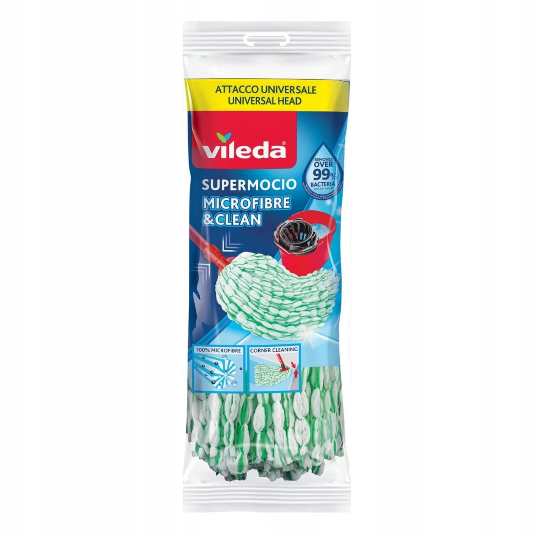 Vileda Supermocio Microfibre & Clean Universal Mop Cartridge