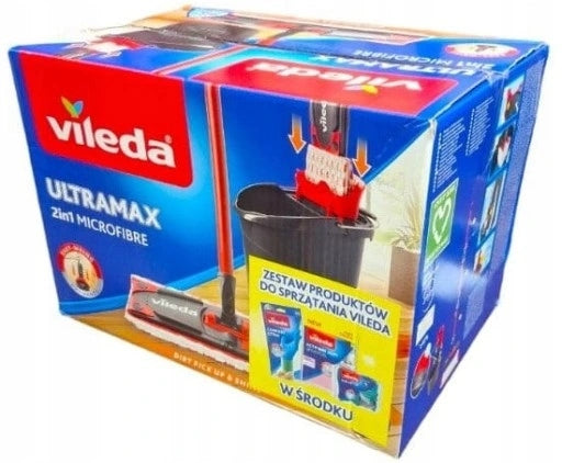 Vileda Ultramax Microfibre 2in1 Mop Set Bucket freebies