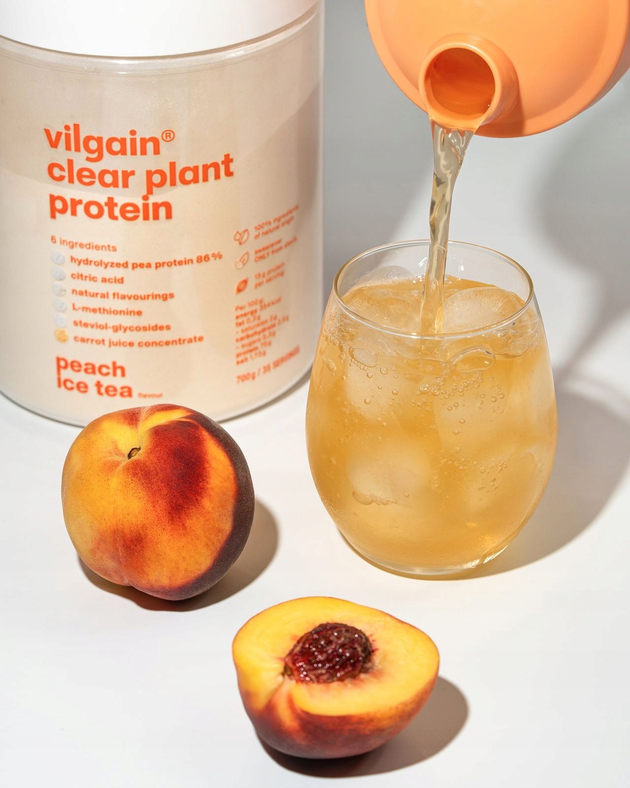Vilgain Clear Plant Protein broskvový ledový čaj 700 g Expiration date not specified