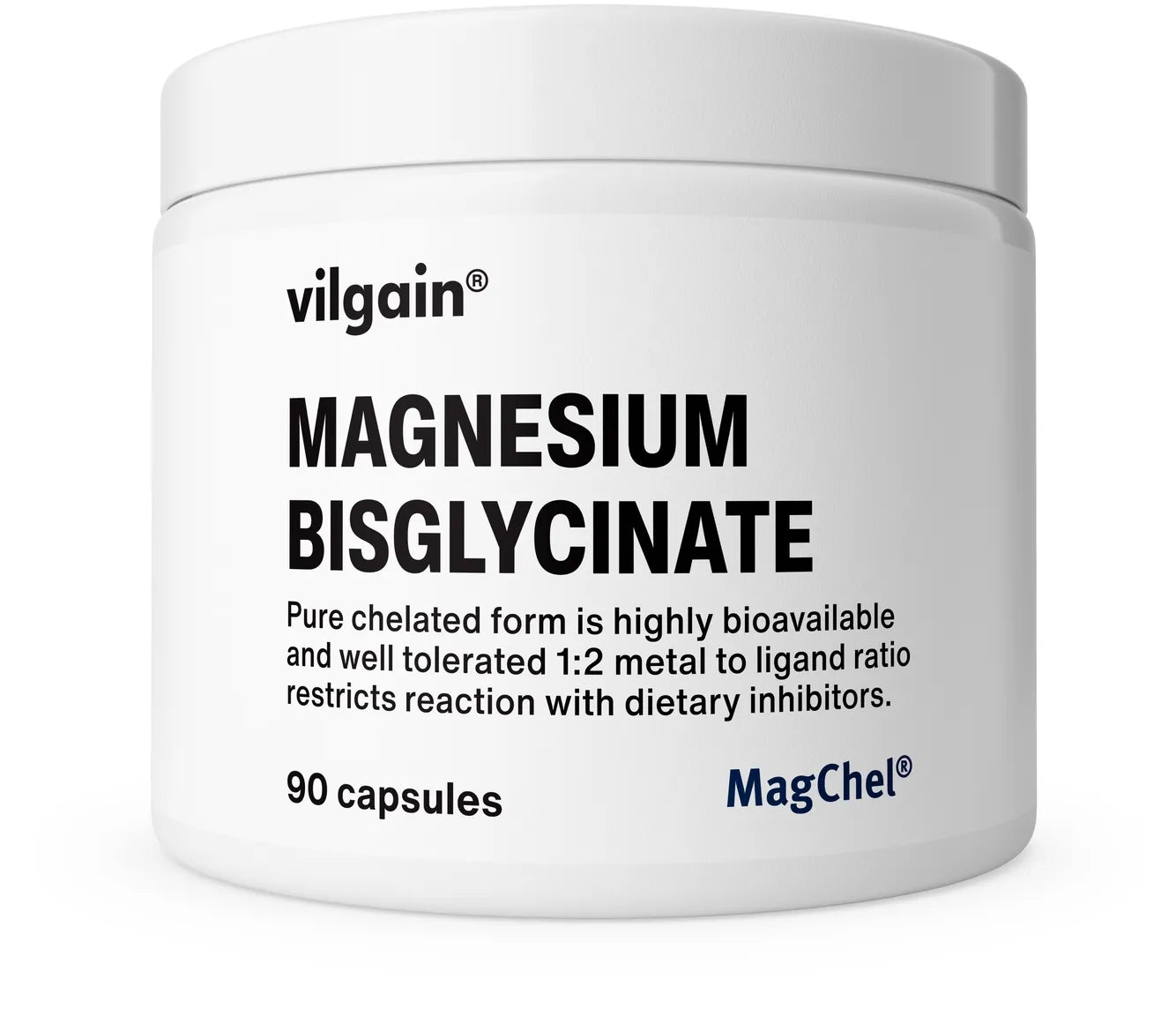 Vilgain Magnesium bisglycinate 90 caps mild for intestines pure