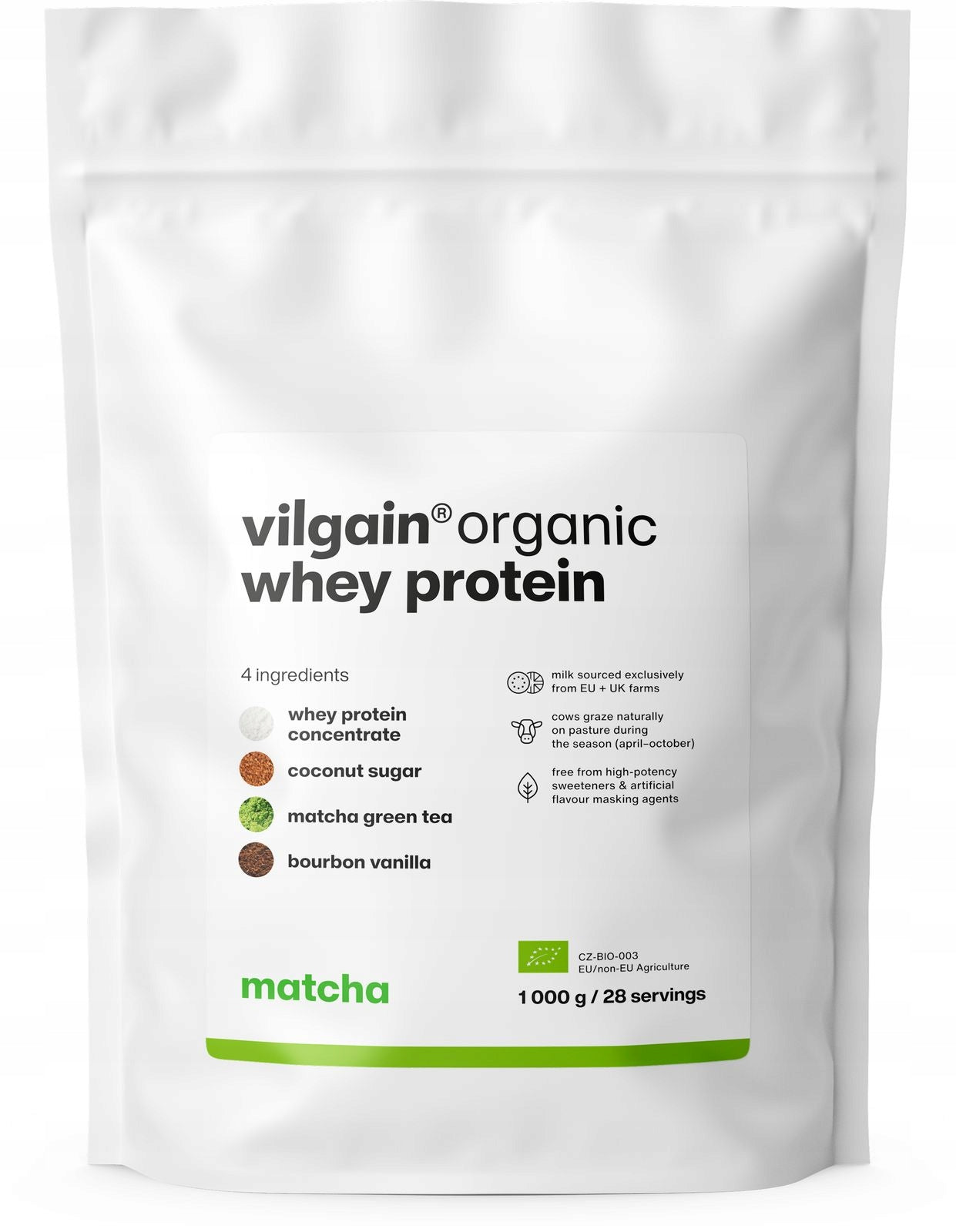 Vilgain Whey Protein BIO matcha 1 000 g
