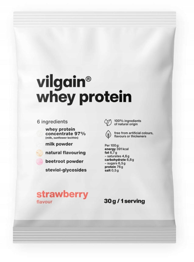 Vilgain Whey Protein Strawberry Ultrafiltered CFM 30g