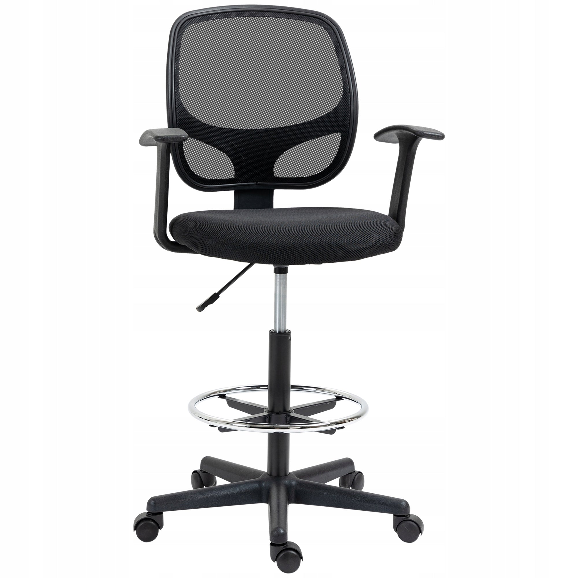 Vinsetto Drawing chair with adjustable footrest and swivel casters